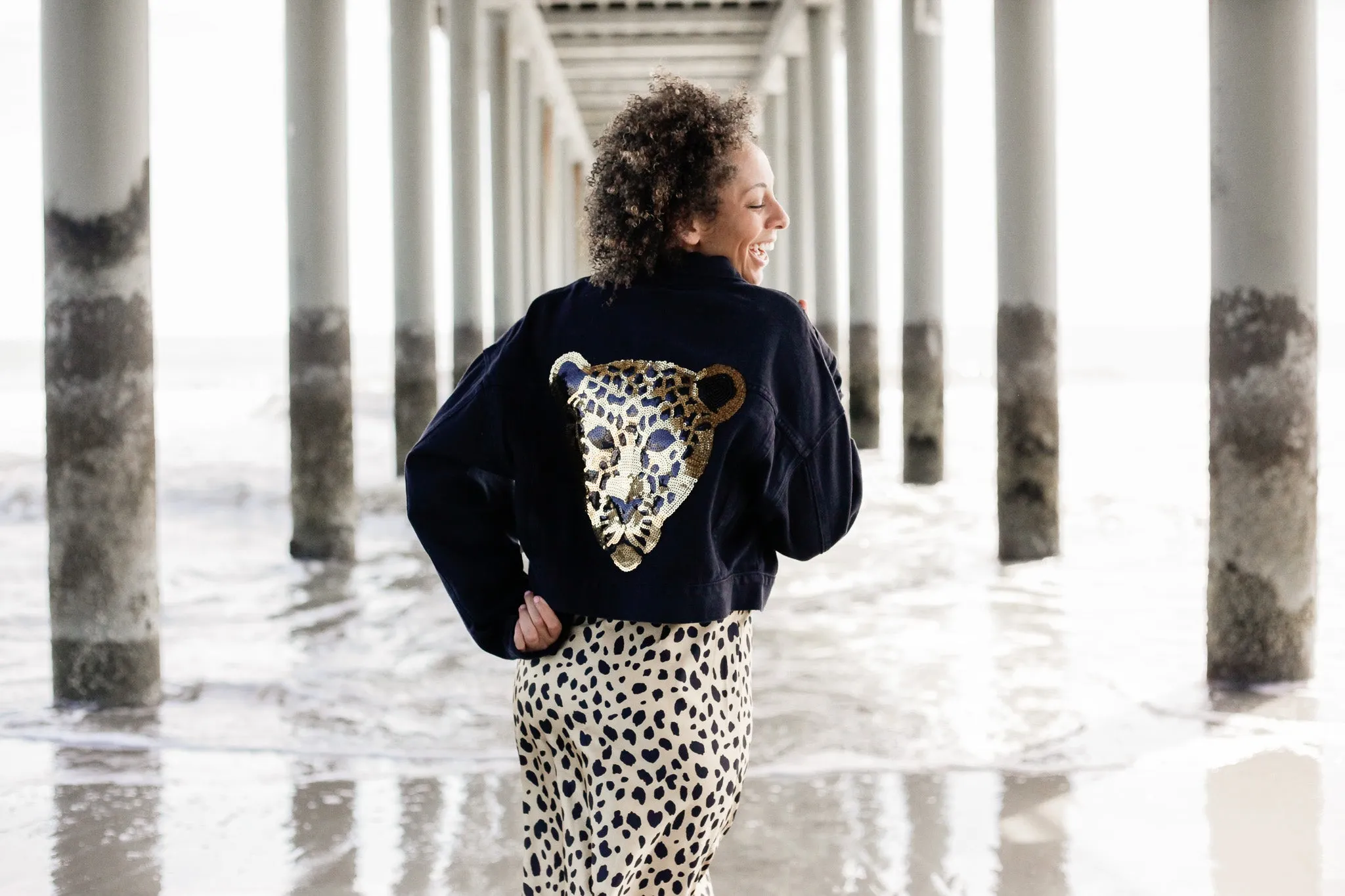 Cascade Denim Jacket Diamond Fringe