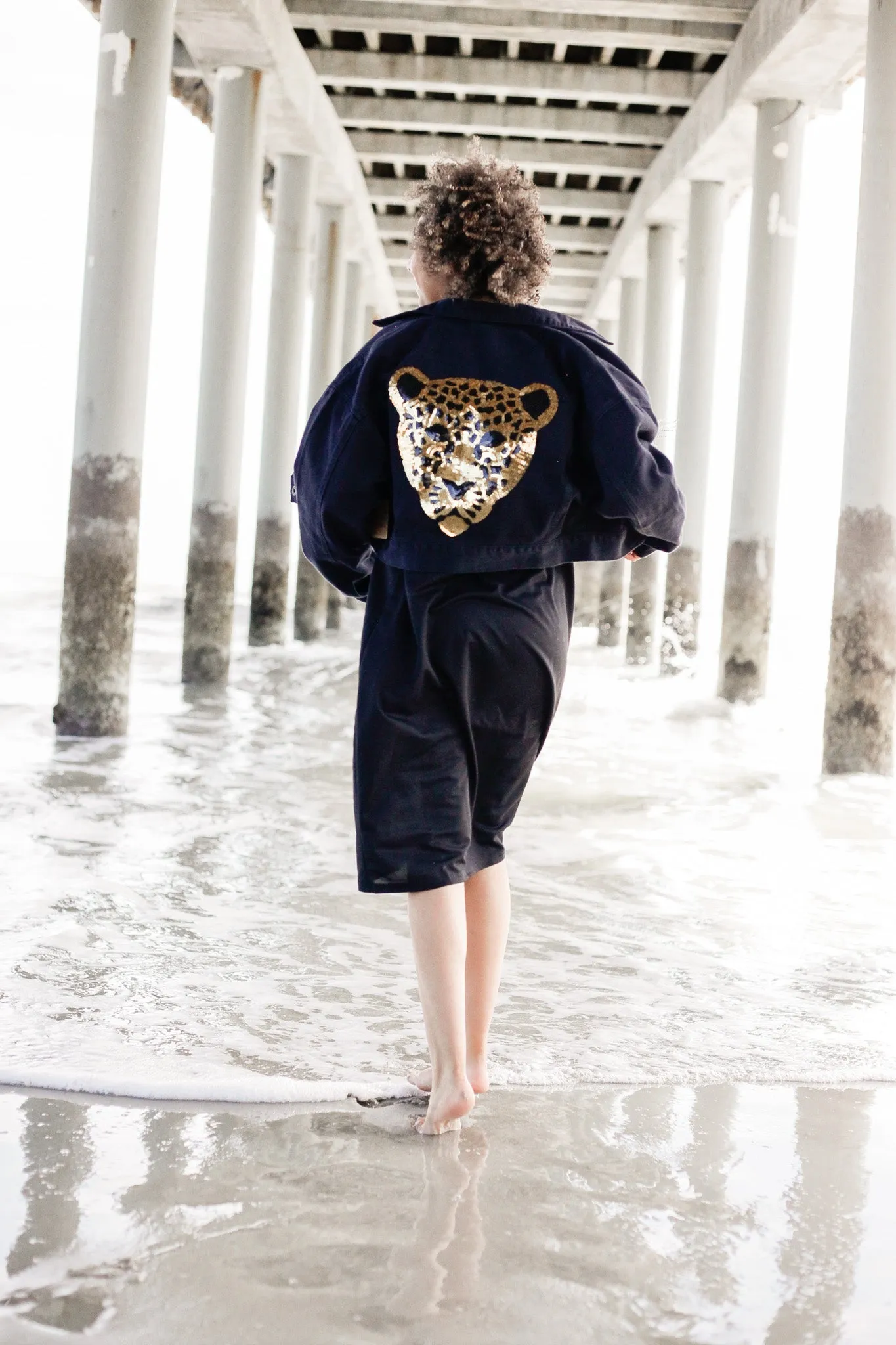 Cascade Denim Jacket Diamond Fringe