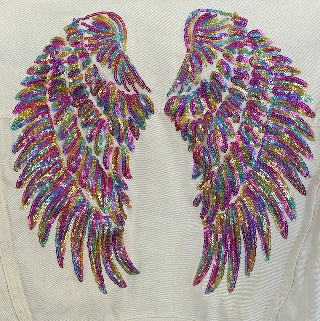 Cascade Denim Jacket Diamond Fringe