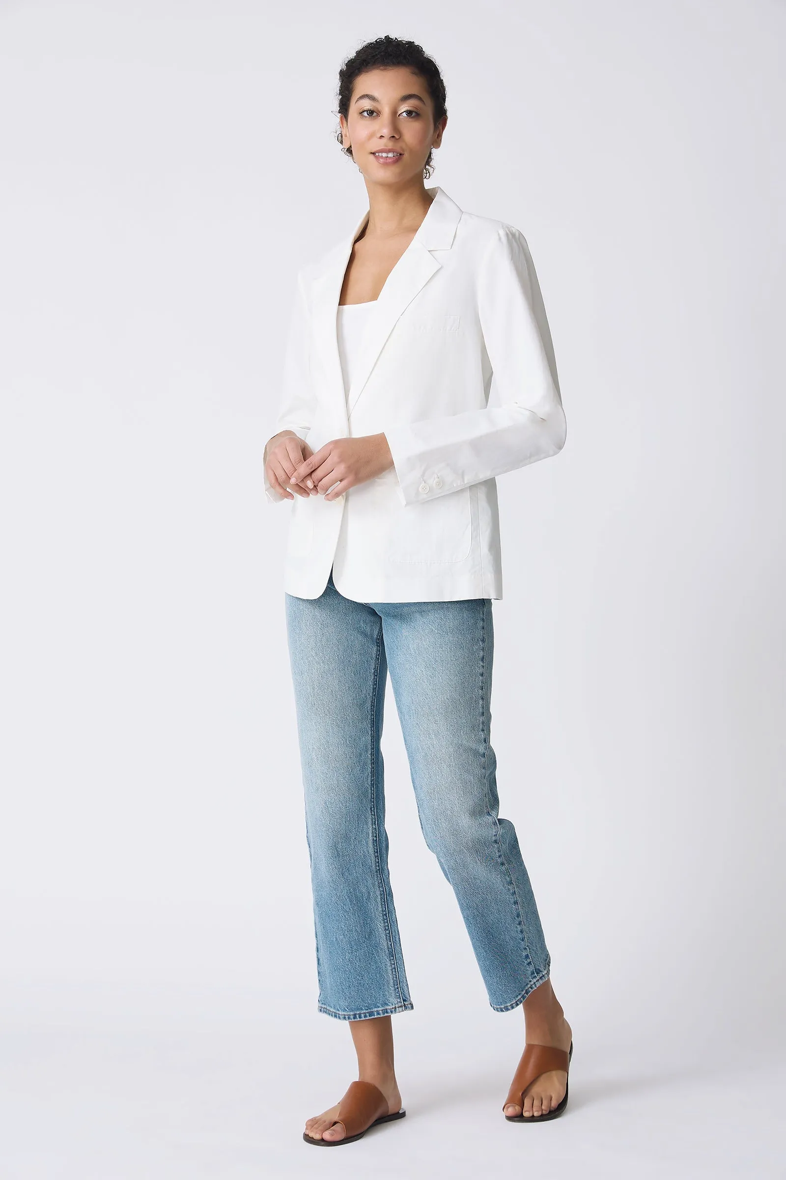 Castel Patch Pocket Blazer - Ecru