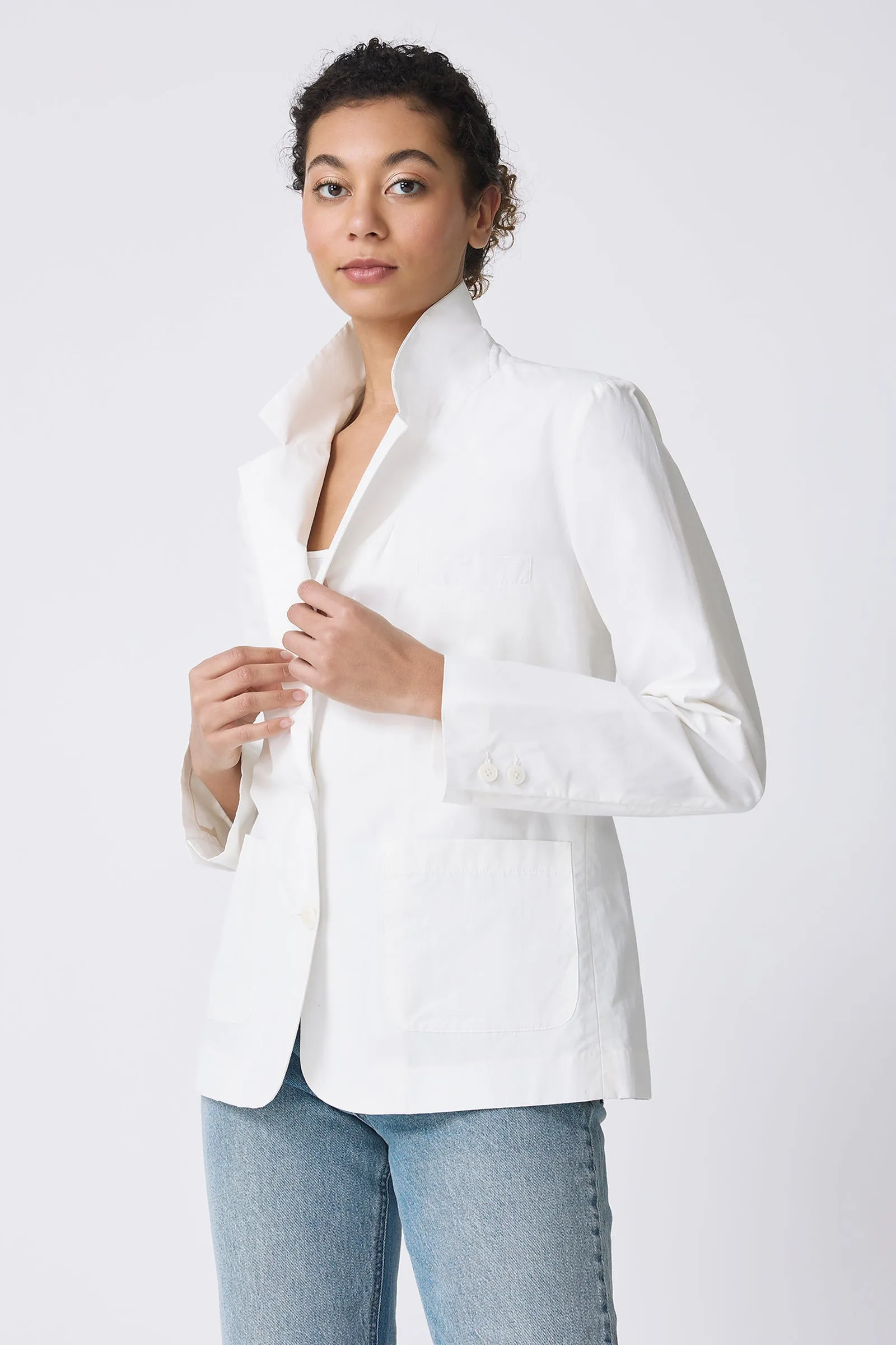 Castel Patch Pocket Blazer - Ecru