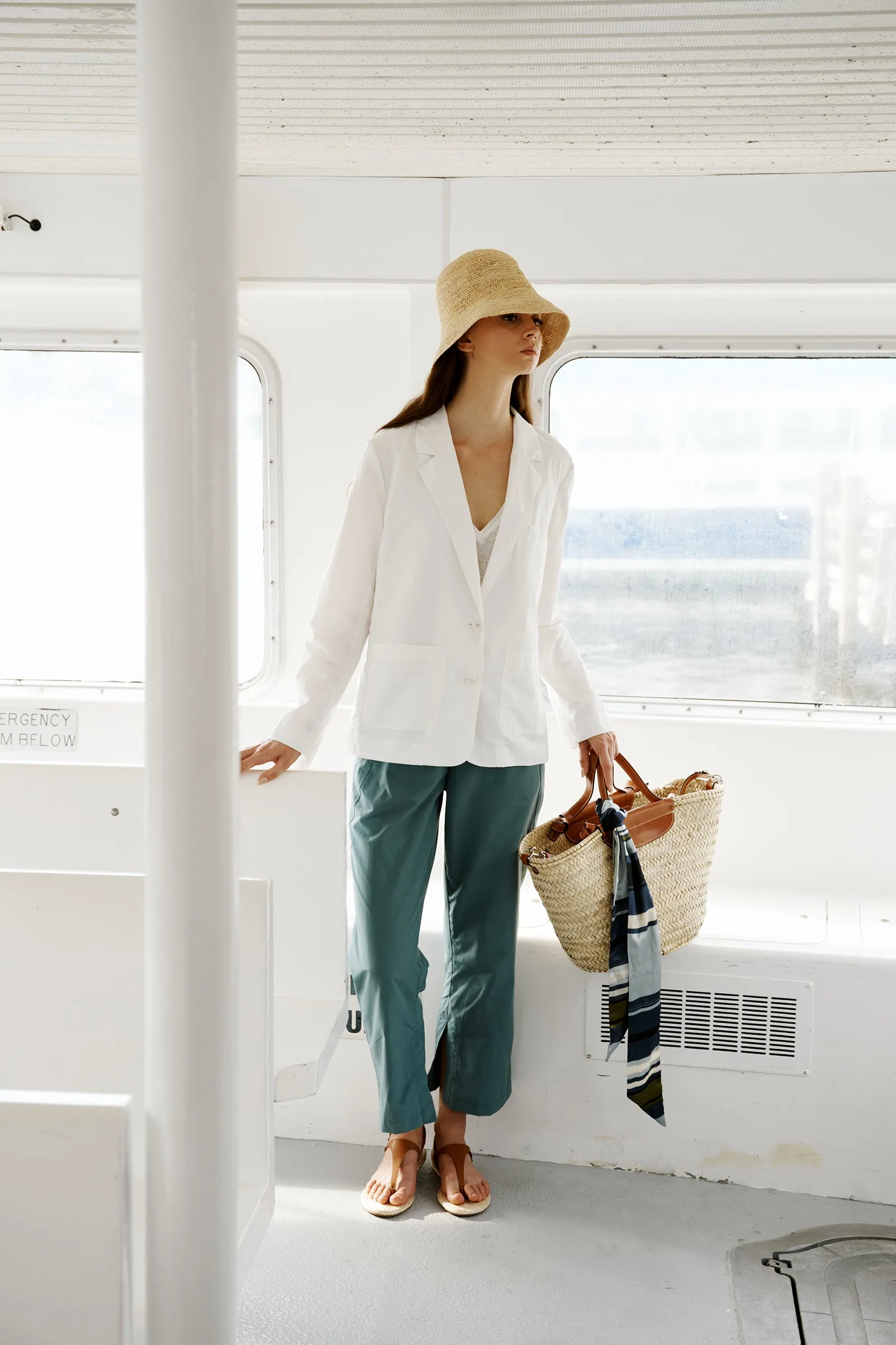 Castel Patch Pocket Blazer - Ecru