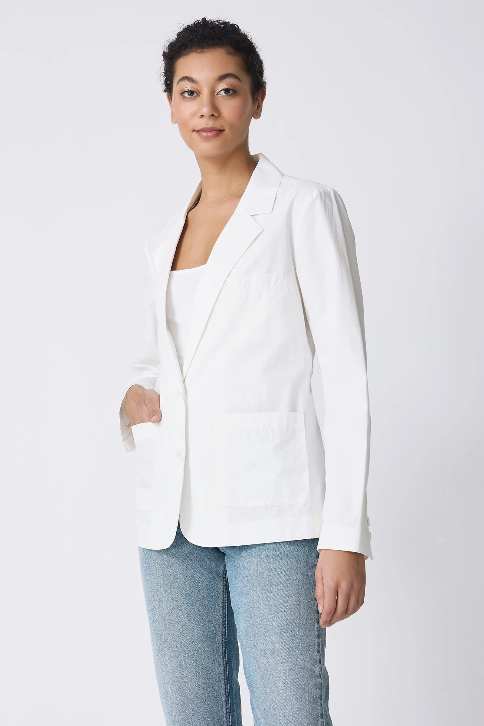 Castel Patch Pocket Blazer - Ecru