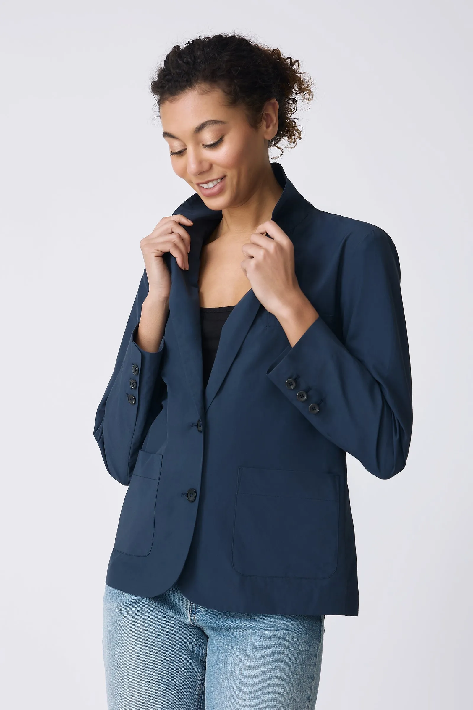 Castel Patch Pocket Blazer - Summer Navy