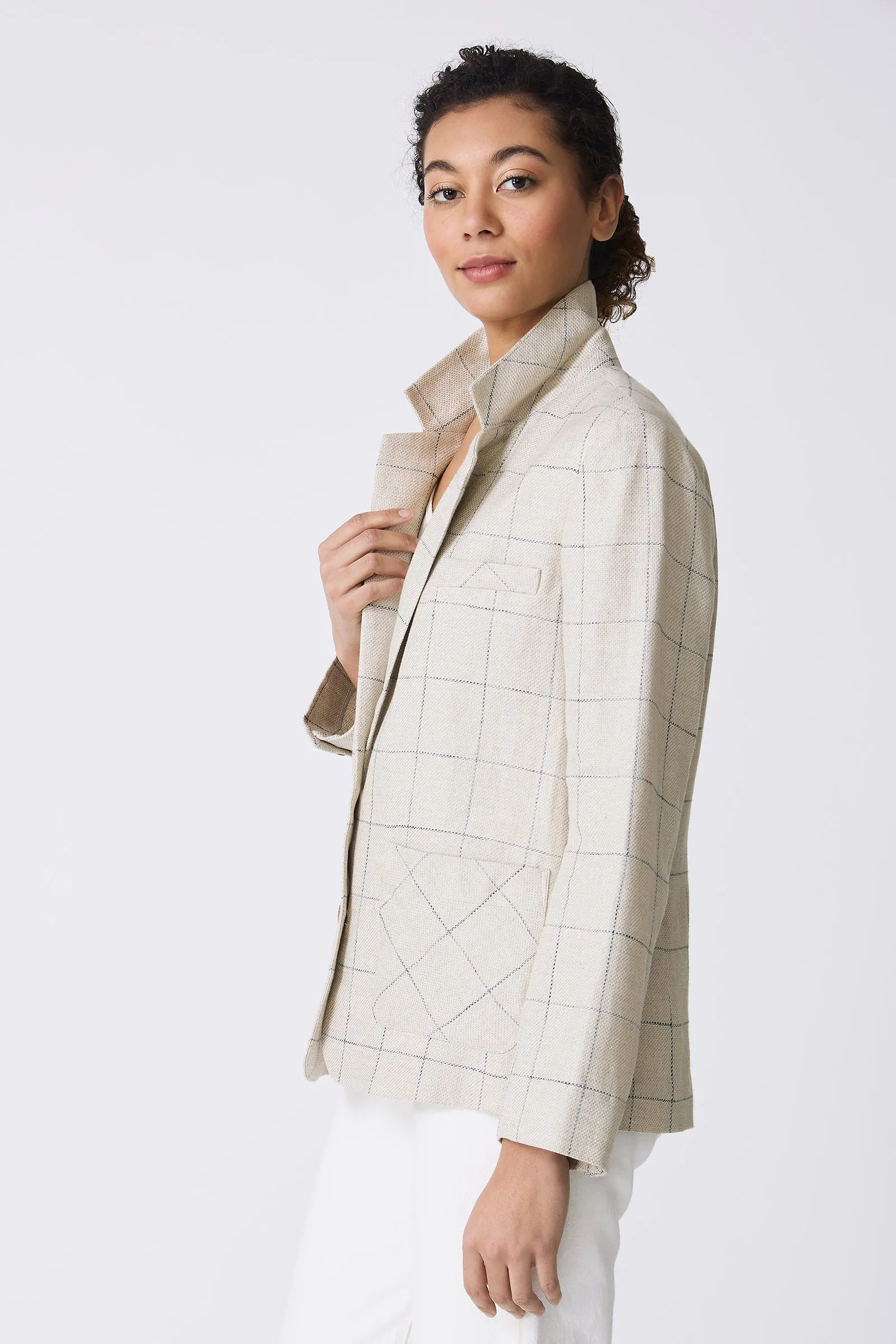 Castel Patch Pocket Blazer - Windowpane