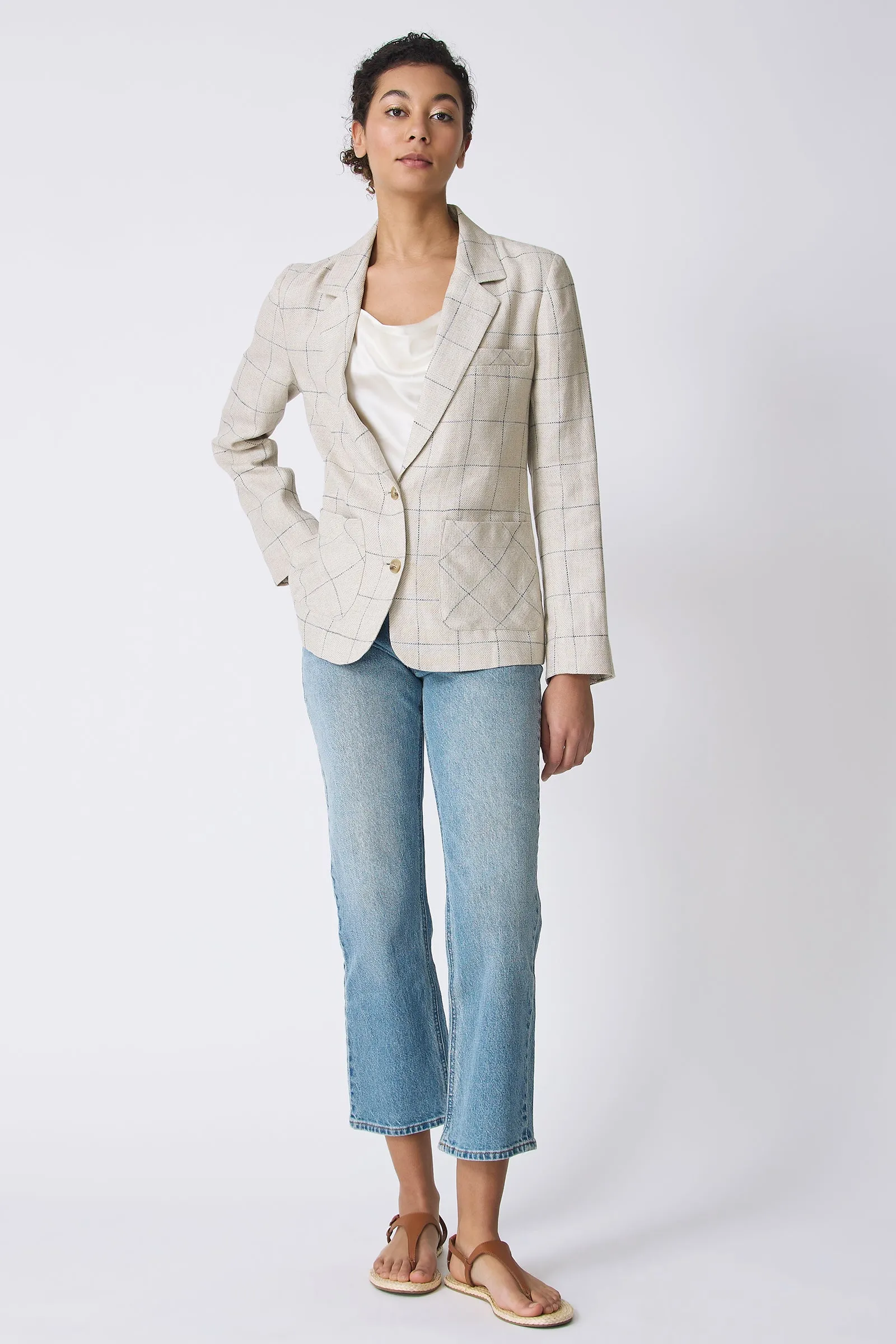 Castel Patch Pocket Blazer - Windowpane