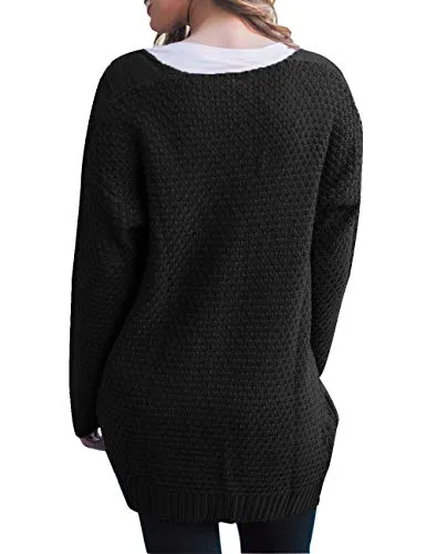 Casual Long Sleeve Cardigan with Pocket