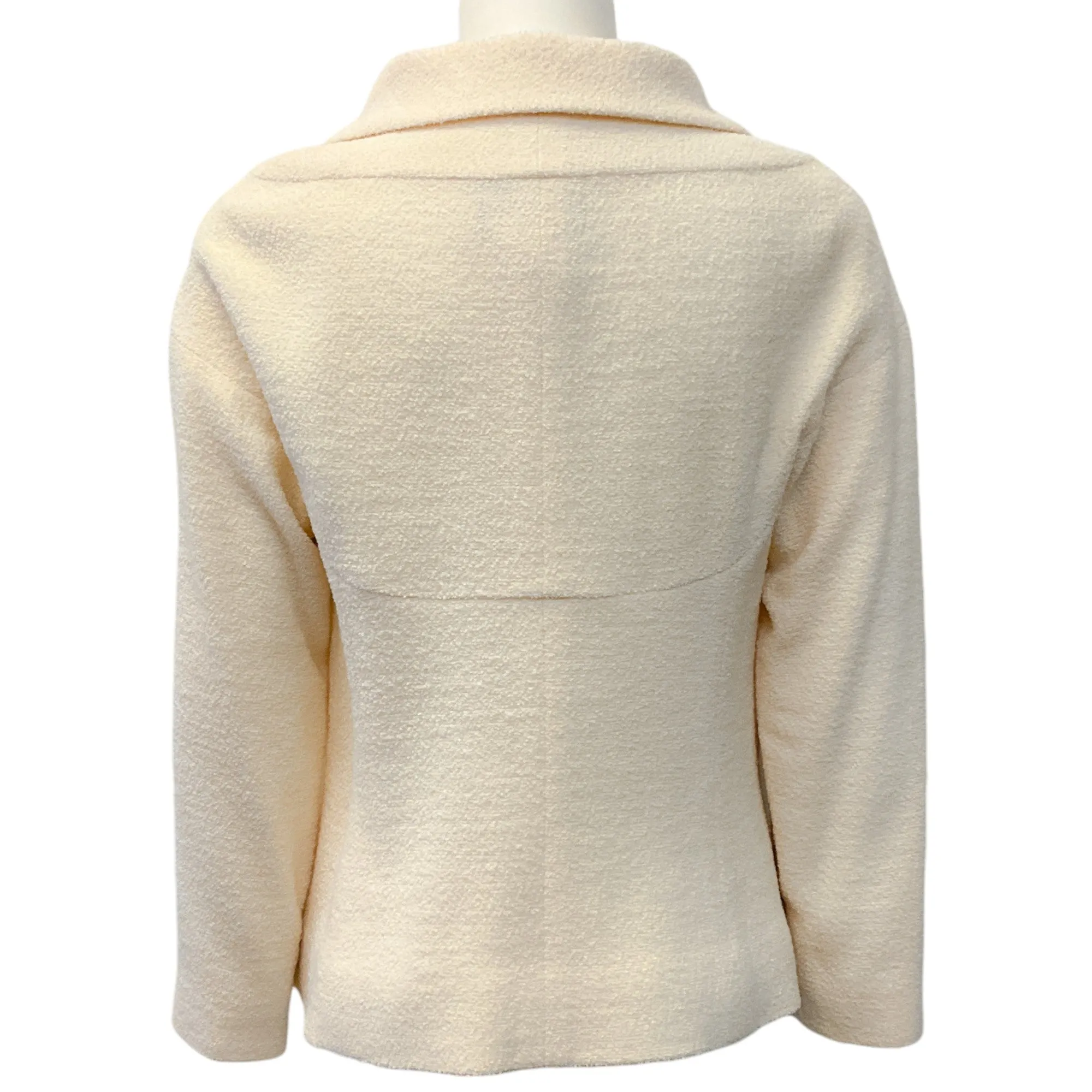 Chanel Ivory Boucle Jacket with Enamel Buttons
