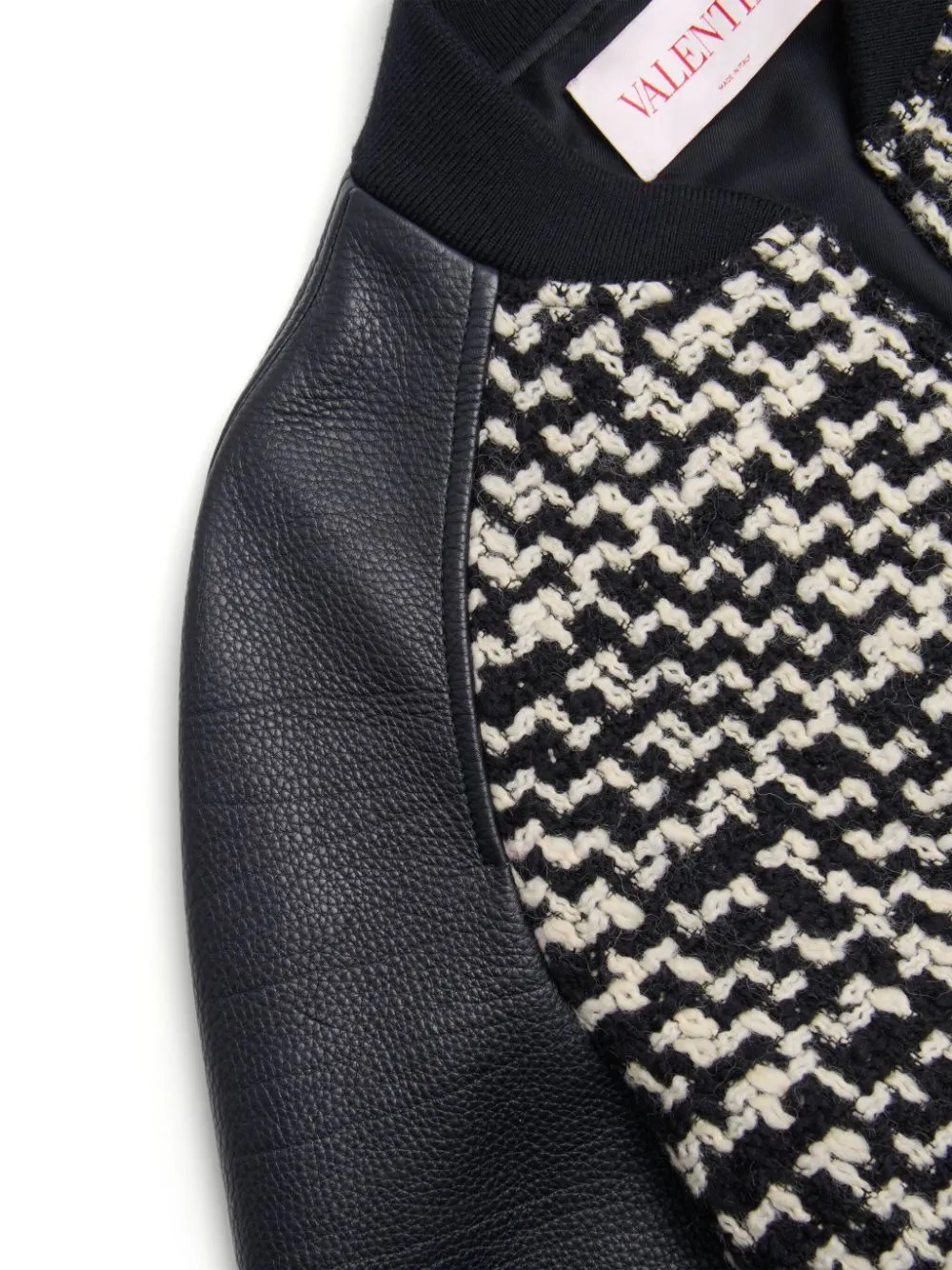 Chez valentino tweed bomber jacket