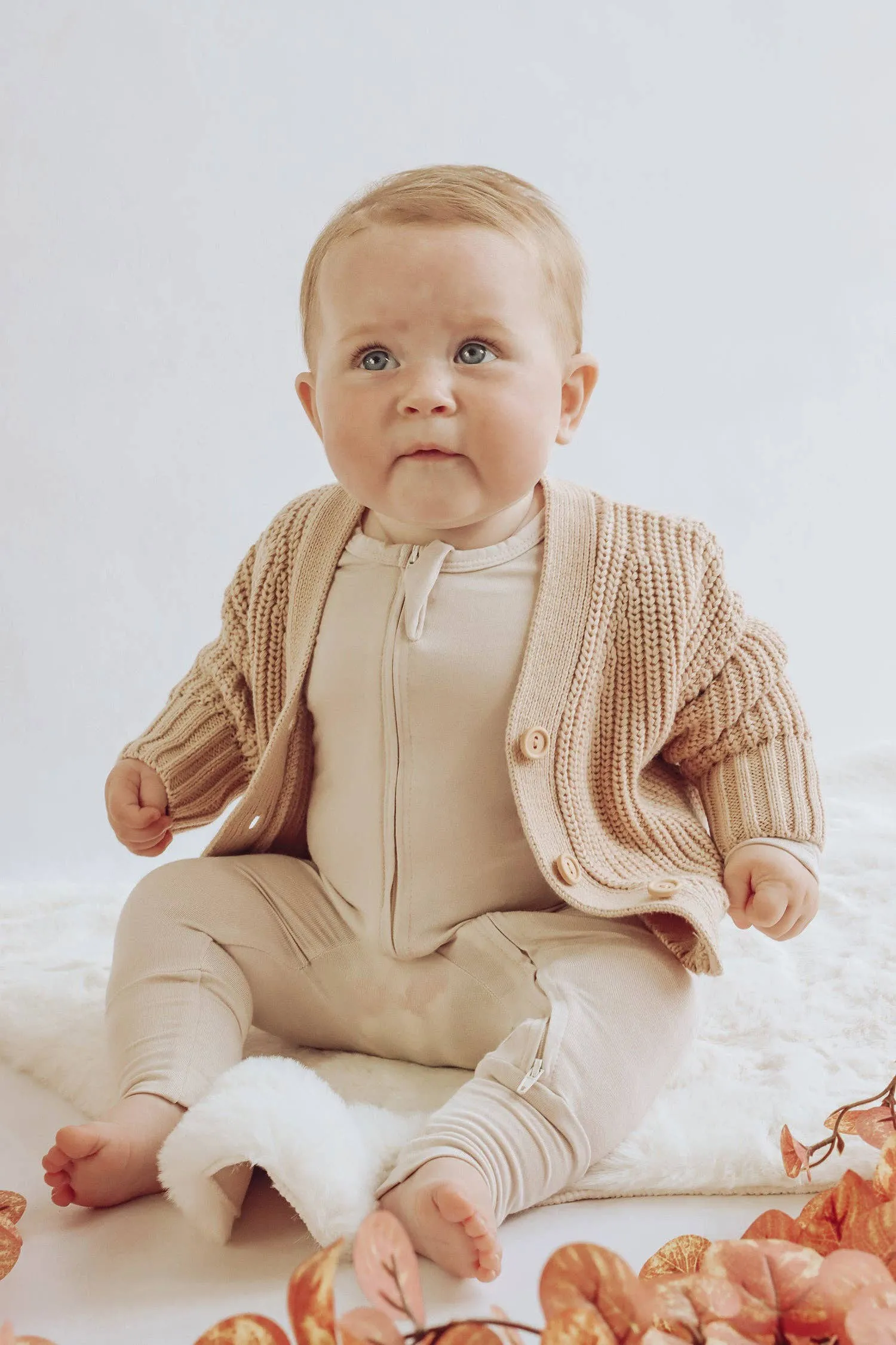 Chunky Knit Cardigan | Nougat