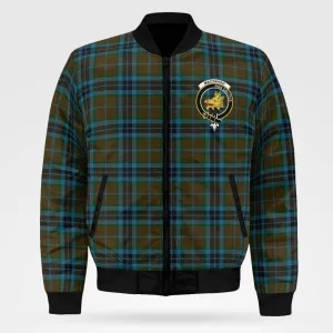 Clan MacTavish Hunting Tartan Crest Bomber Jacket NL80