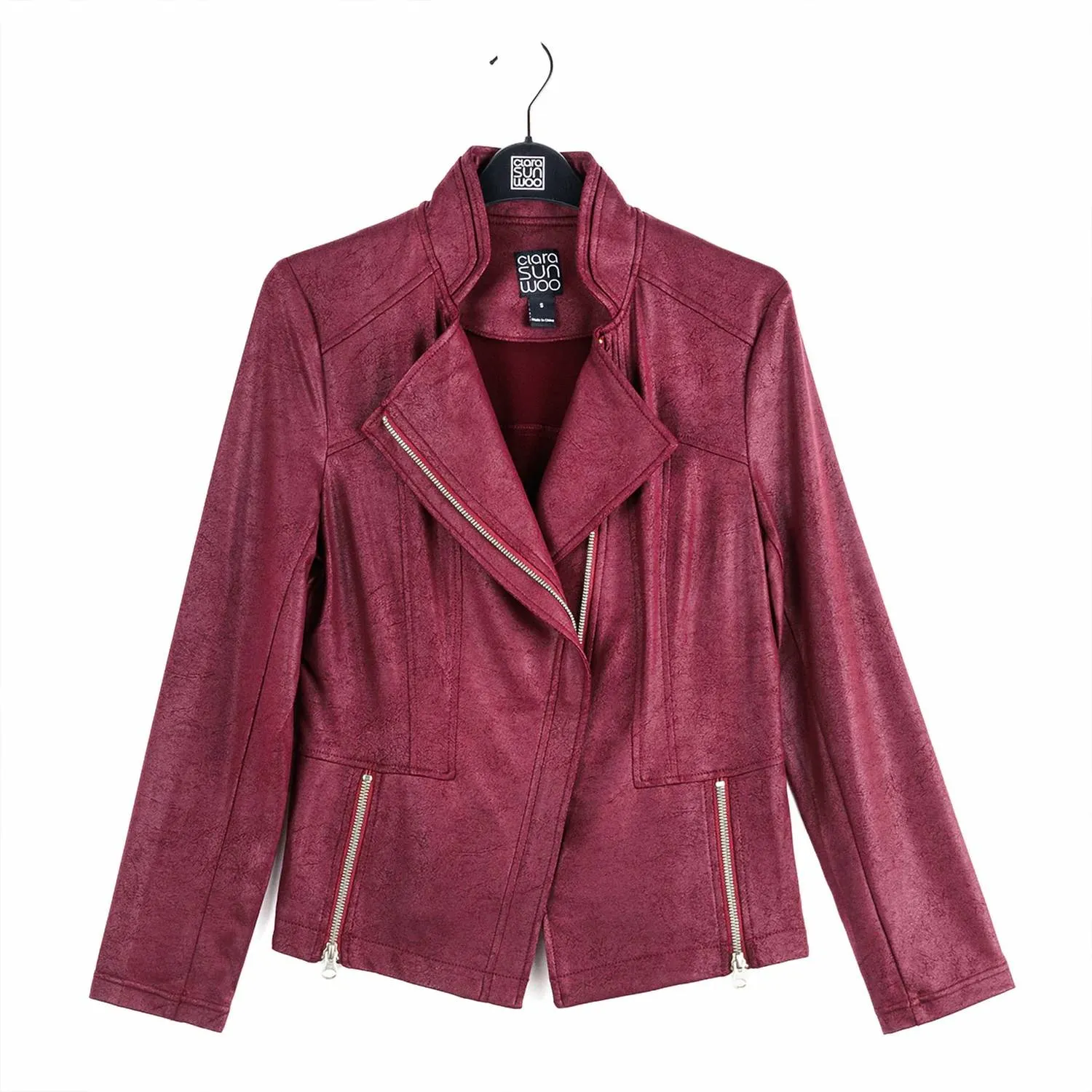 Clara Sun Woo - Leather Jacket With Hem Zip