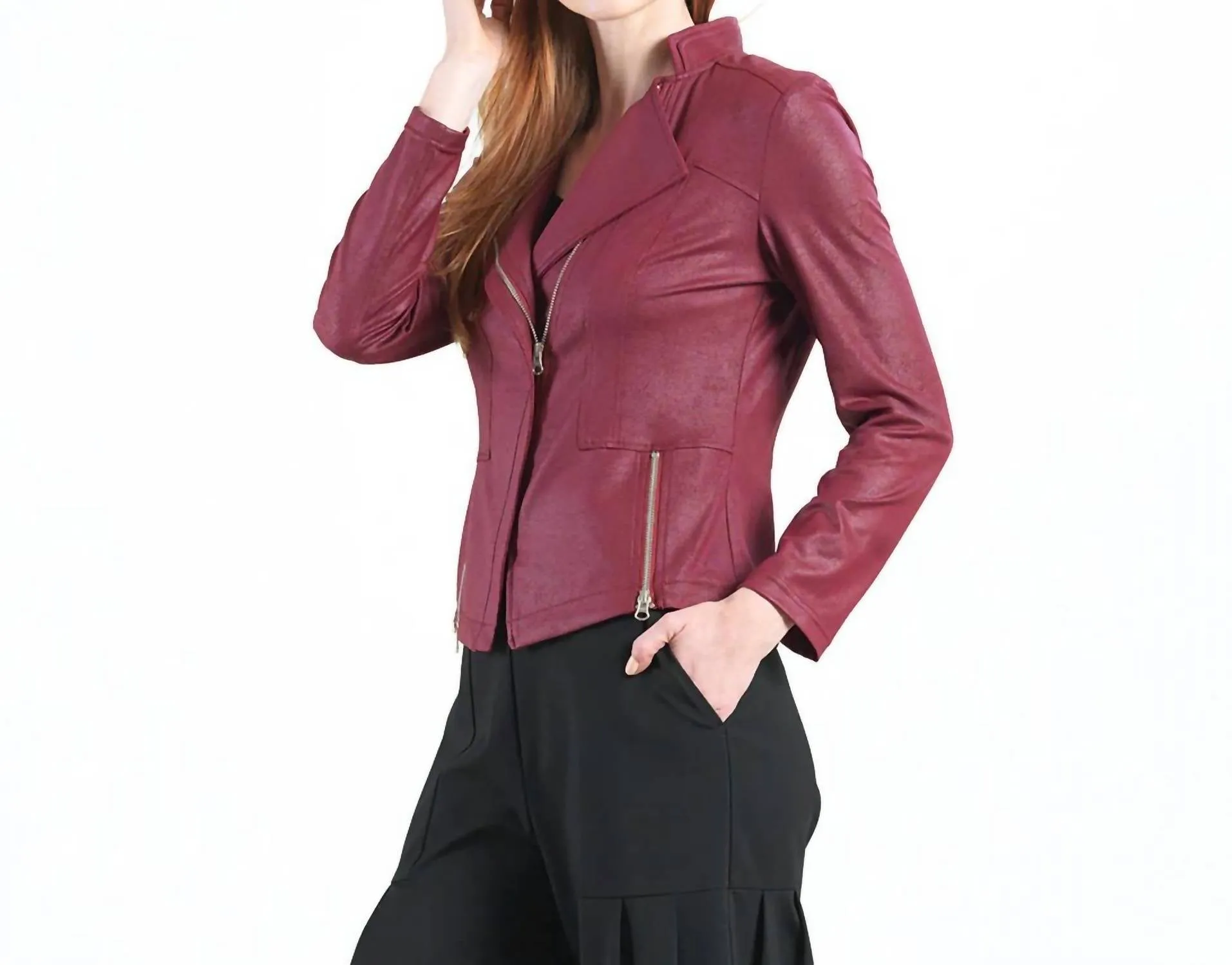 Clara Sun Woo - Leather Jacket With Hem Zip
