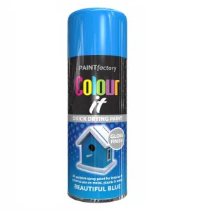 Colour It Beautiful Blue Gloss Spray Paint 400ml