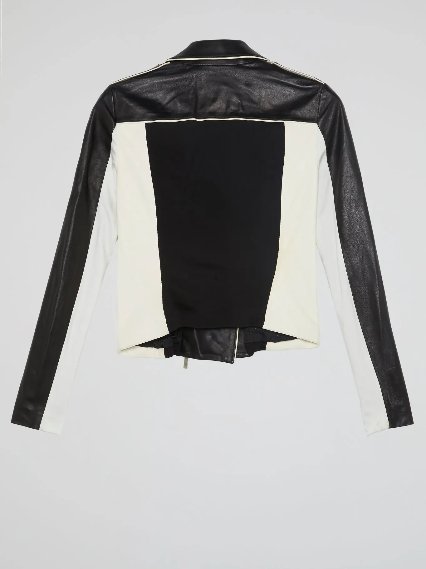 Contrast Leather Biker Jacket
