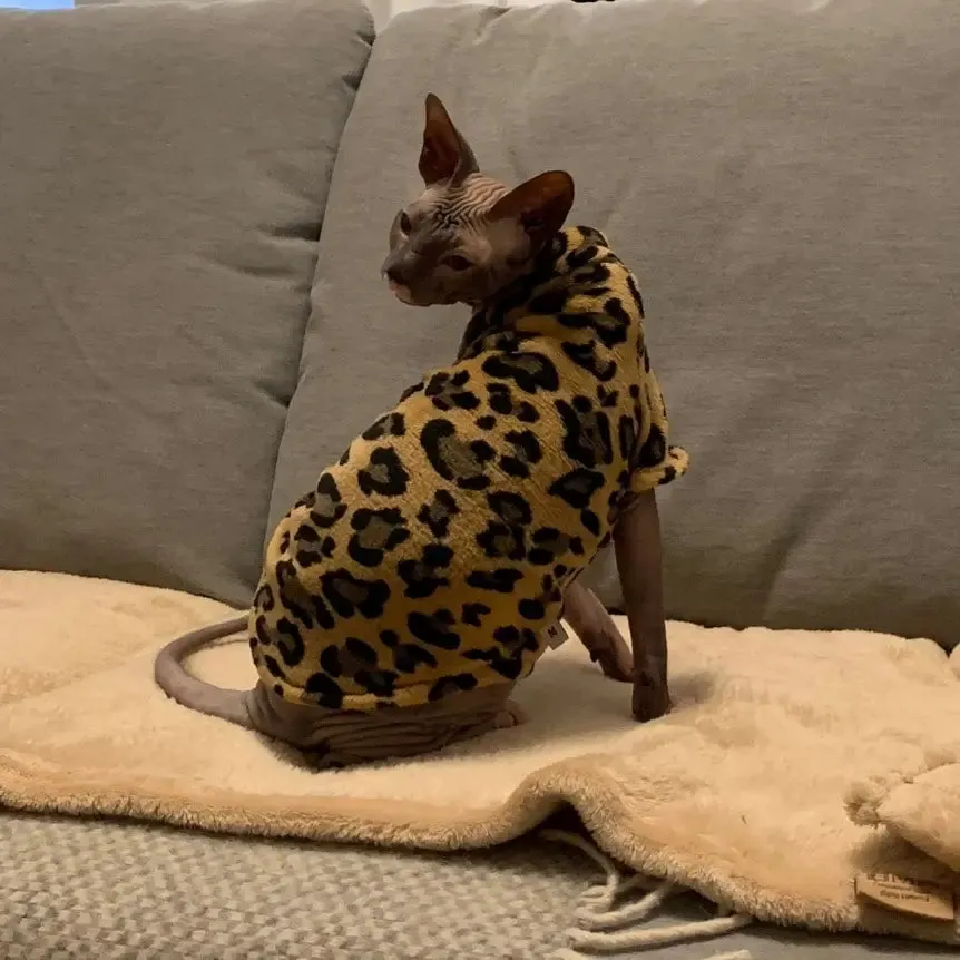 Cozy Double-Sided Fleece Sweater for Hairless Cats