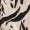 Cream And Black Brush Stroke Print Shawl Collar Open Front Blazer