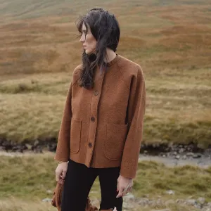 Creek Womens Jacket - Boiled Merino Wool - Auburn