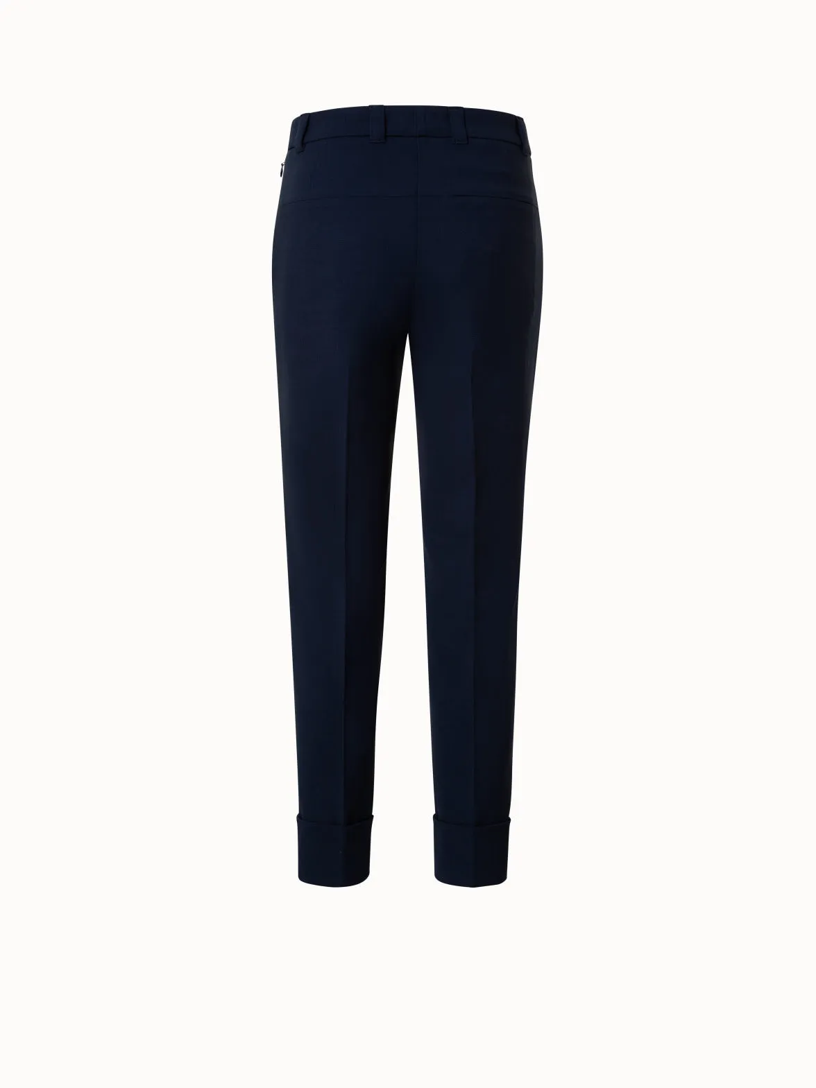 Cropped Tapered Wool Double-Face Pants