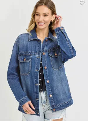 Dark Denim Oversized Jacket