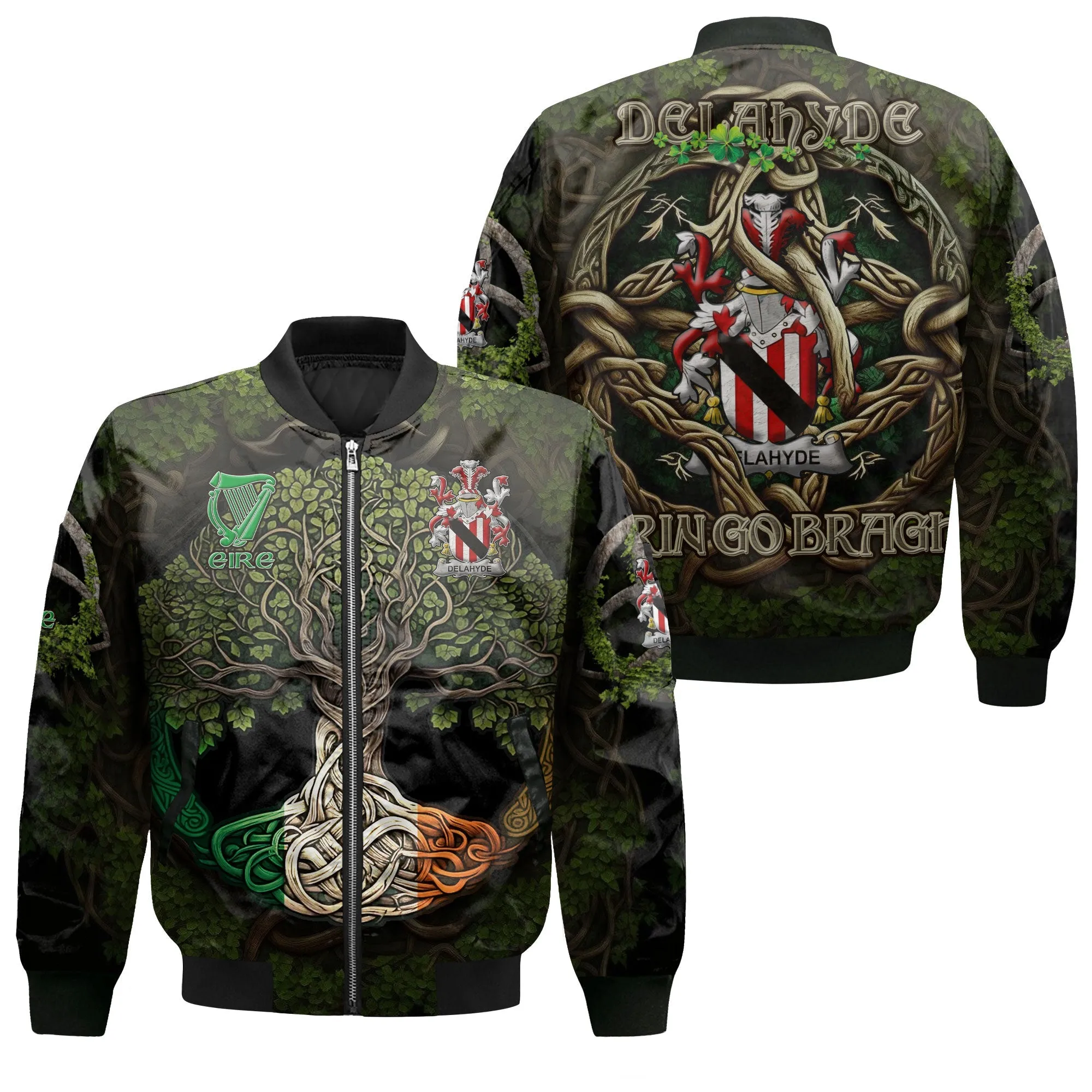 Delahyde Bomber Jackets Ireland Is My Root Style