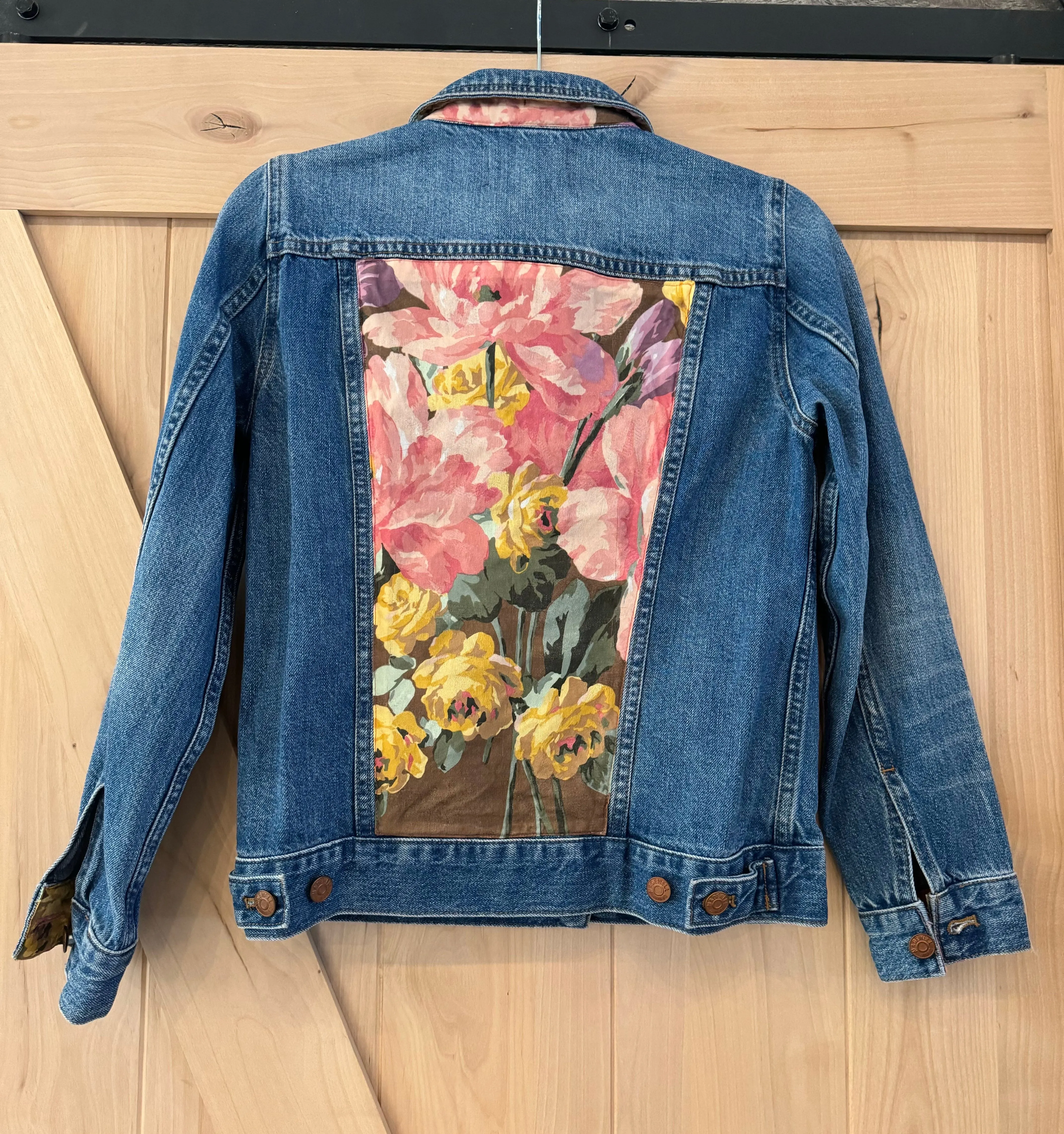 Denim Jacket with Vintage Scarf