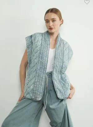 Denim Quilted Vest
