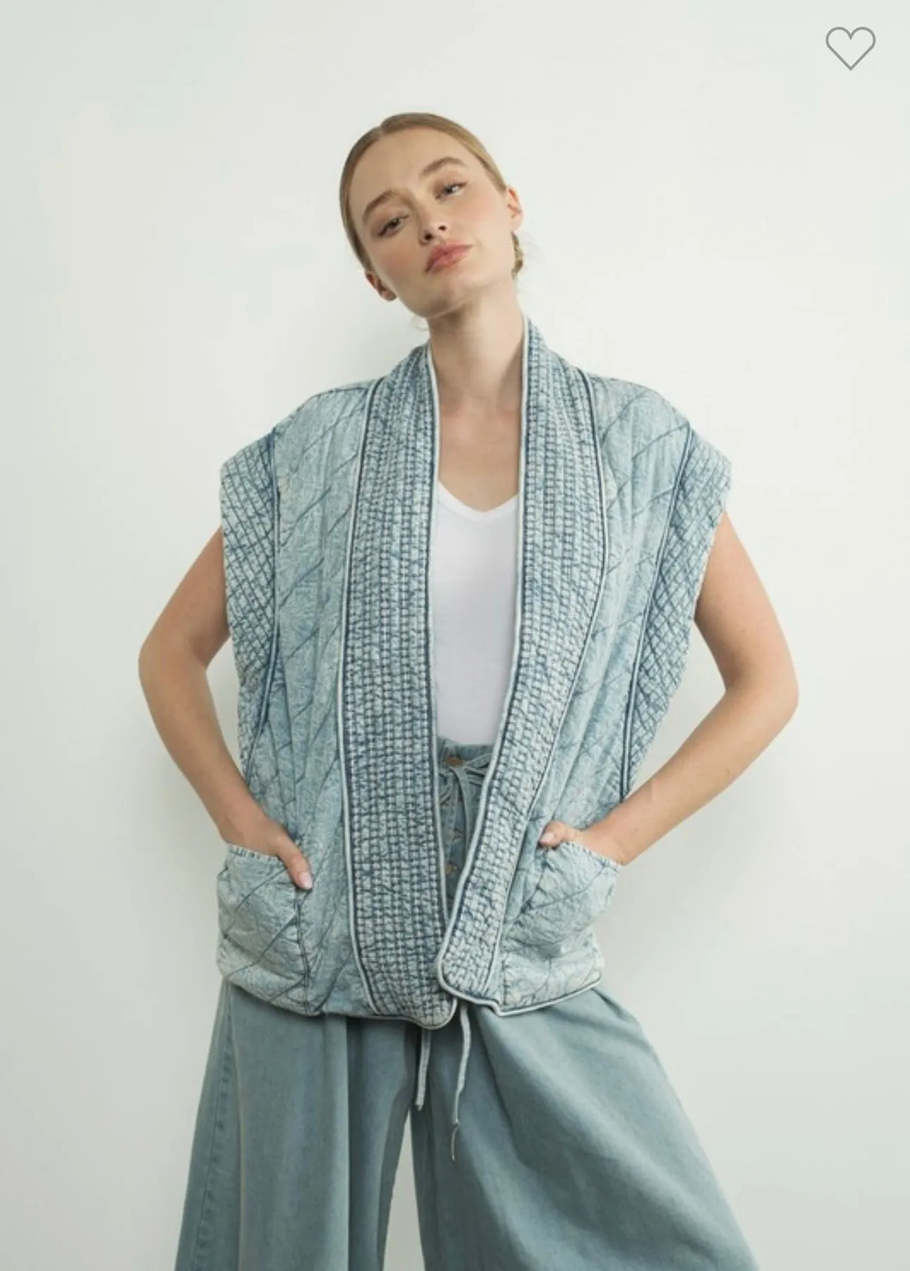Denim Quilted Vest