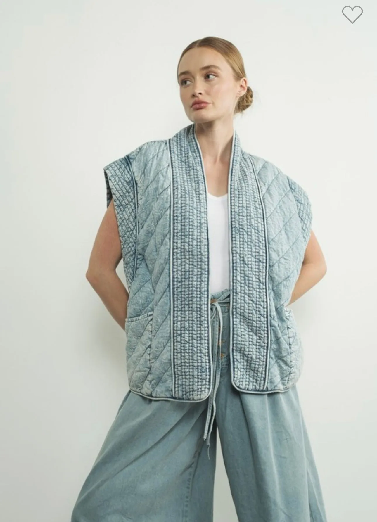 Denim Quilted Vest