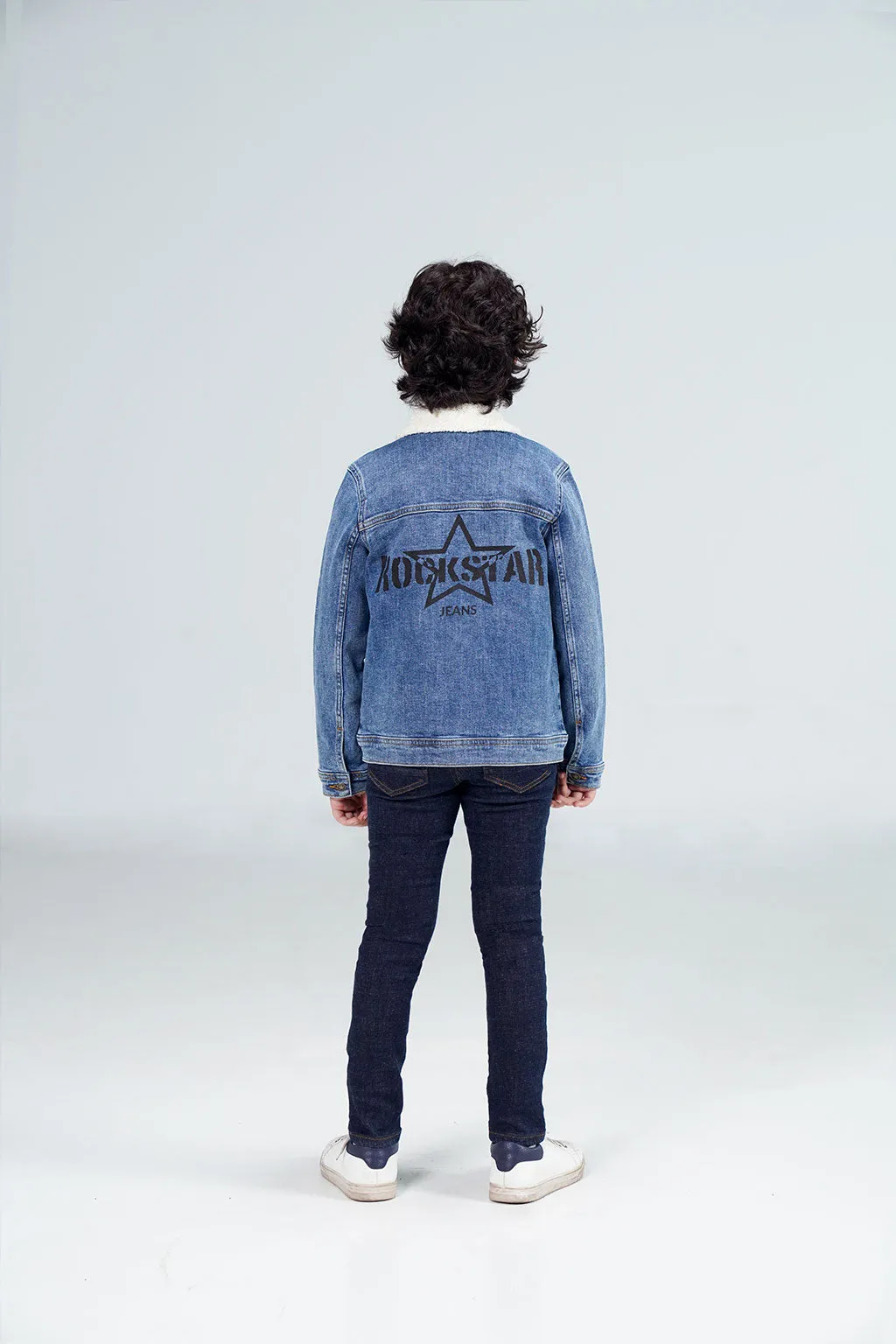 Denim Sherpa Jacket Dark Blue