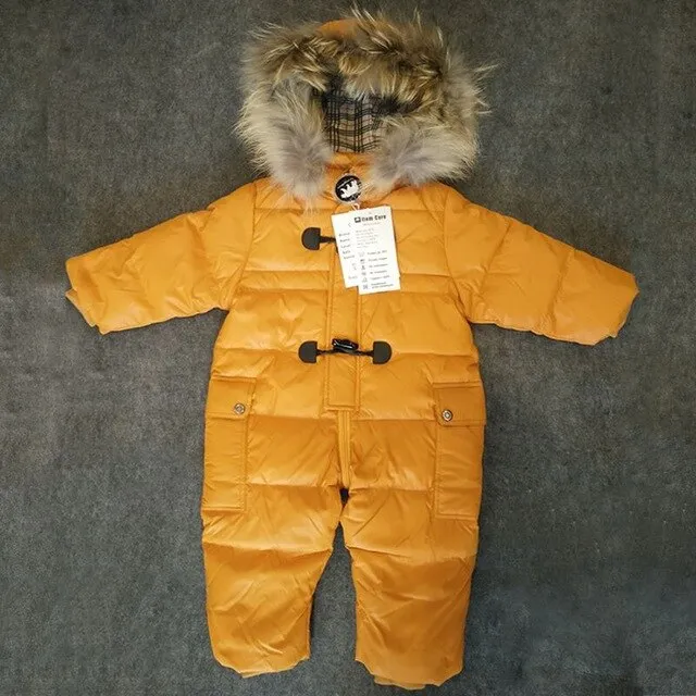 Designed for Russian winter baby snowsuit  , 90% duck down jacket for girls coats Winter Park for infant boy snowsuit snow wear