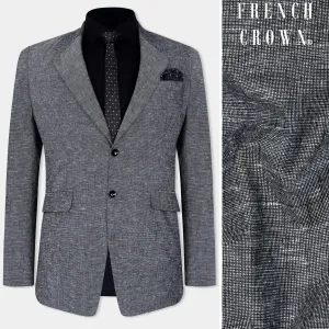 Dim Gray Luxurious Linen Single Breasted Blazer