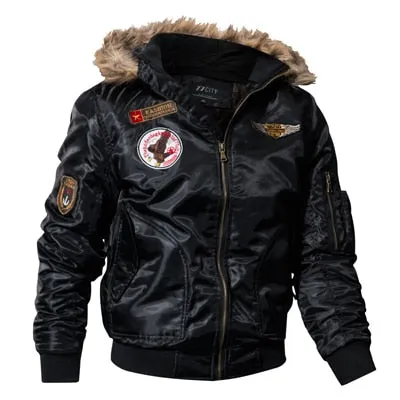 DIMUSI Paddad Men Winter Bomber Jacket Thick Thermal Down Cotton Parkas Male Casual Hoodies Faux Fur Collar Warm Coats 4XL,TA035