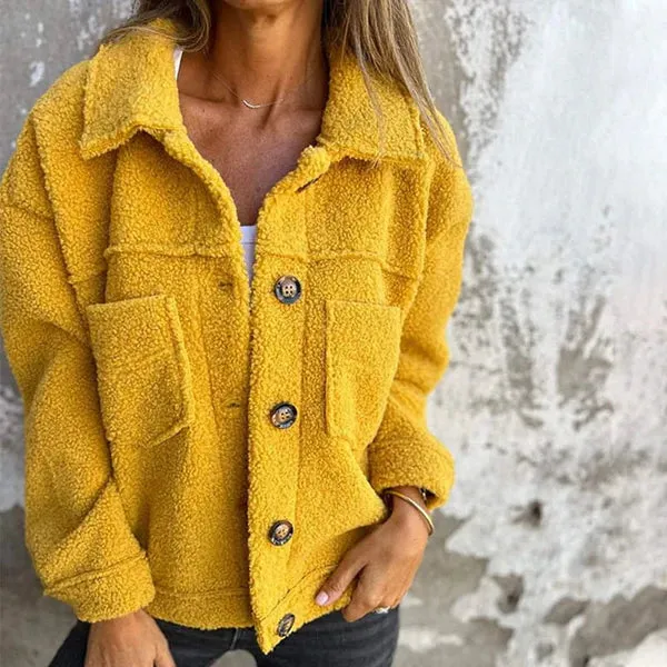 Dion Short wool coat with lapels