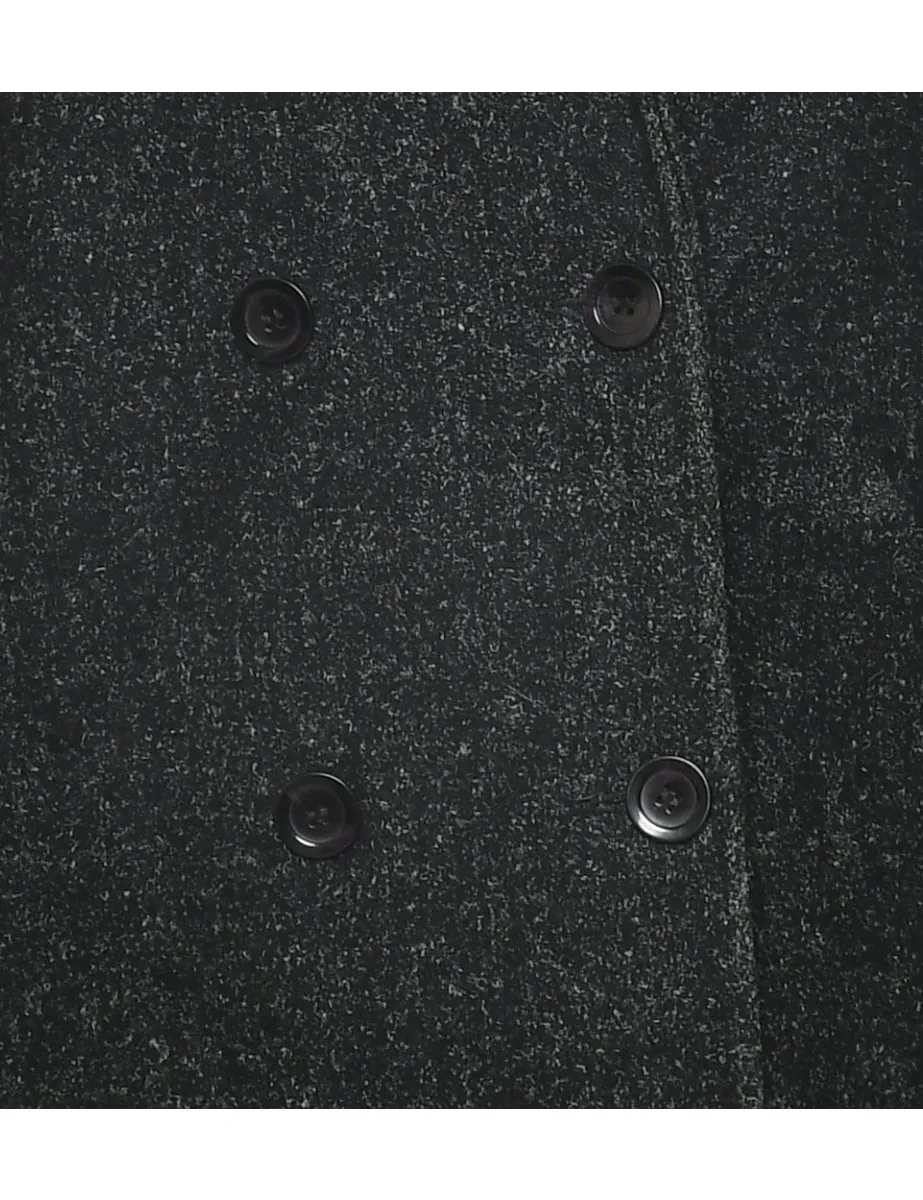 Double Breasted Wool Coat - L