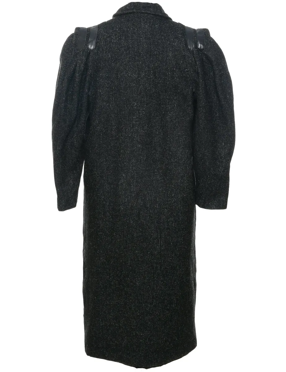 Double Breasted Wool Coat - L