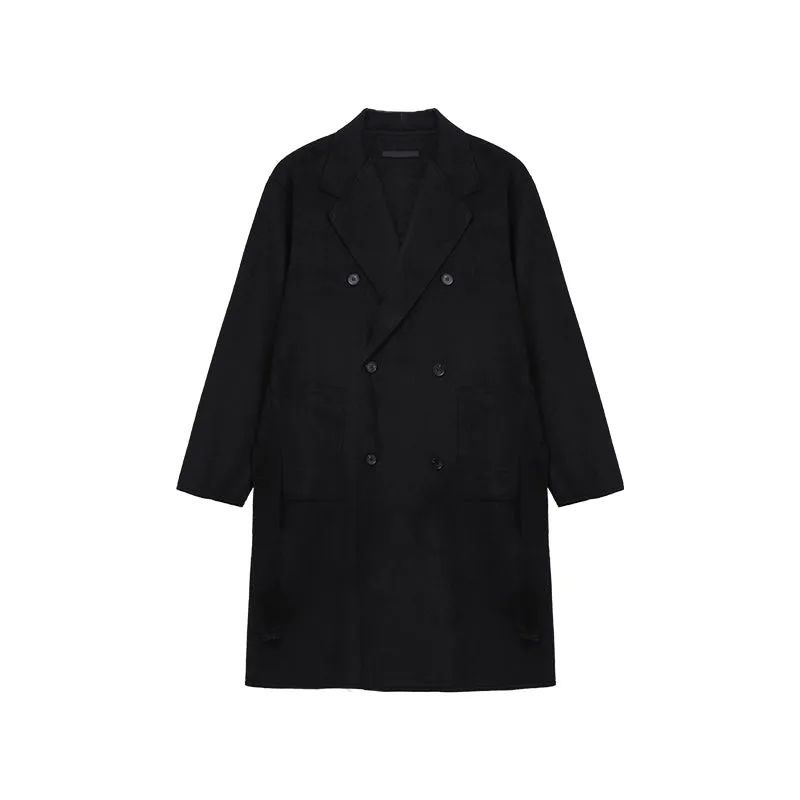 Double-Sided Wool Lapel Coat