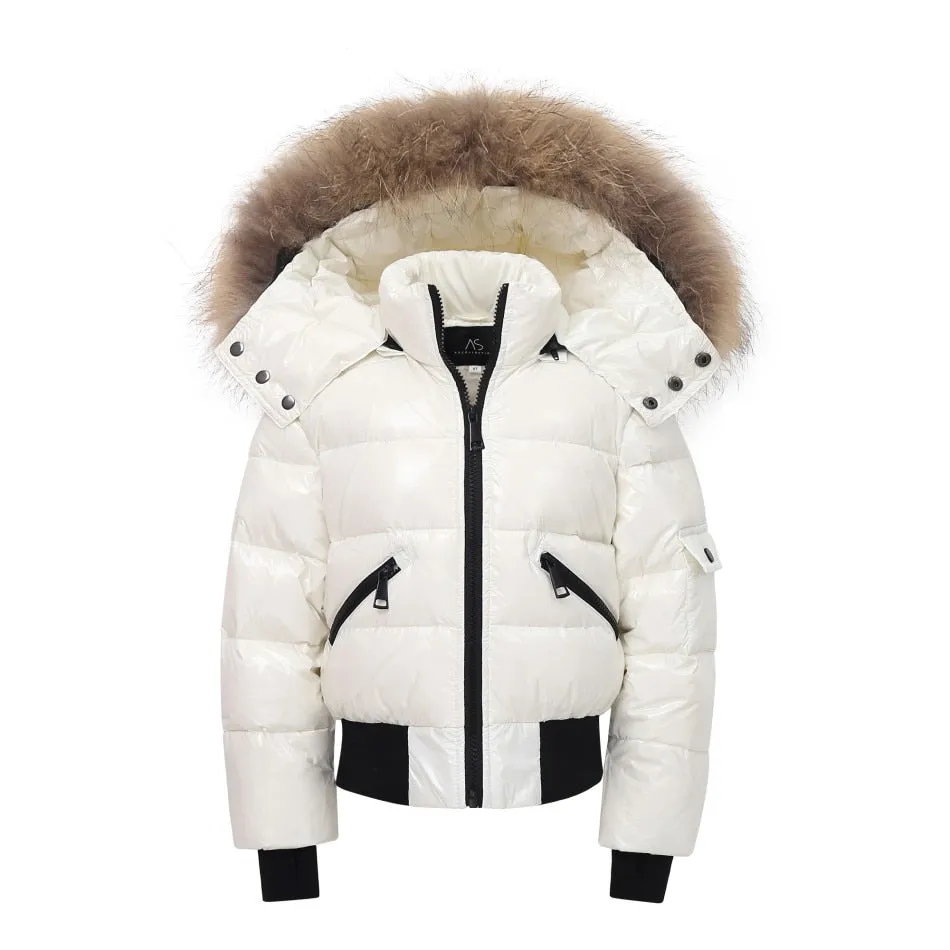 Down Jackets Snowsuit with fur for Boys and Girls 12M-16T