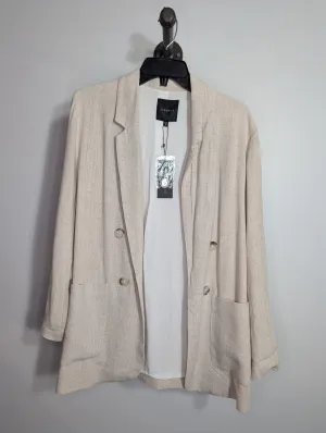 Dynamite Beig LinenLook Blazer