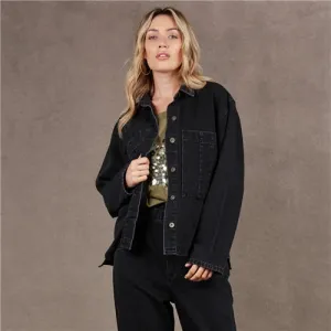 Eb & Ive Meta Denim Jacket - Carbon