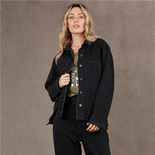 Eb & Ive Meta Denim Jacket - Carbon