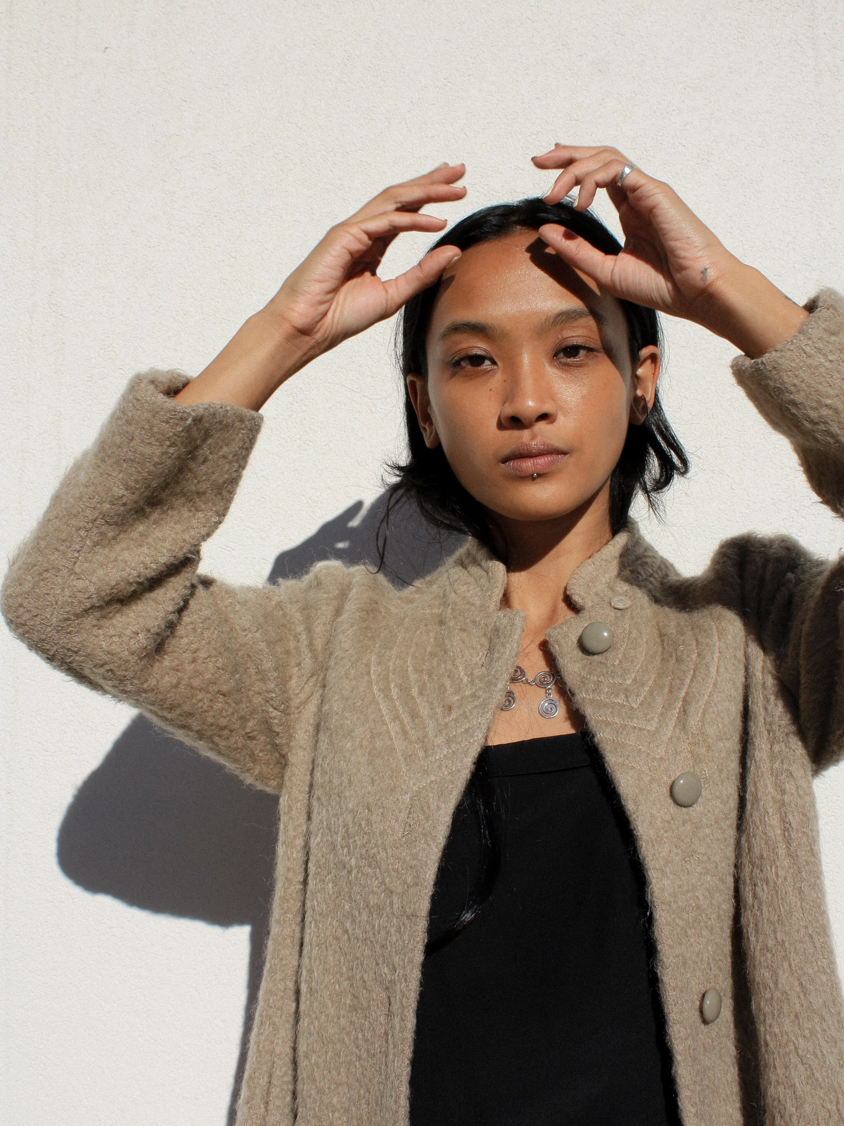 Ecru Mohair Coat