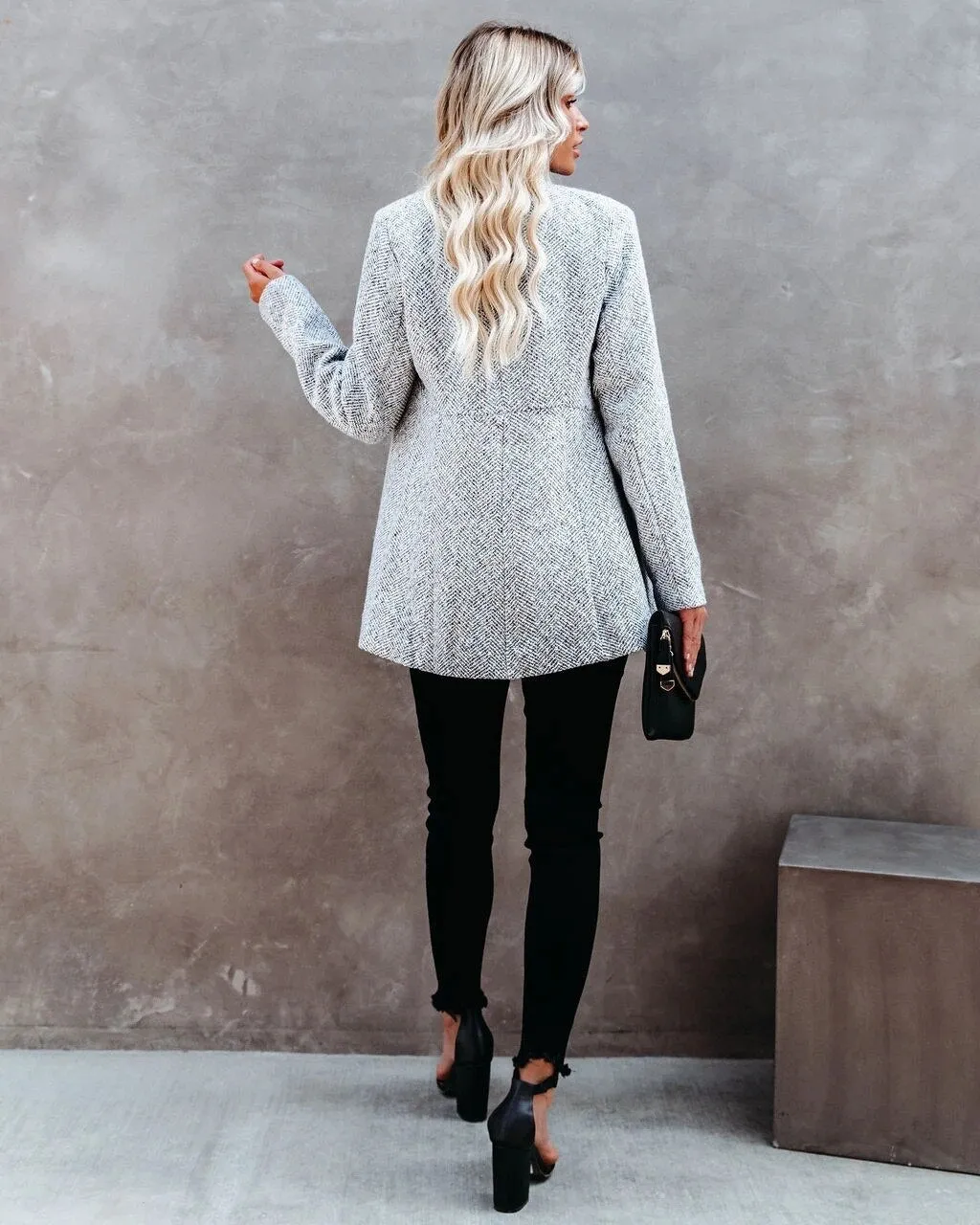 Eleganter Strickjacke mit Schalkragen