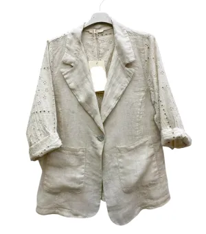 Ella Blanca - Beige Linen Jacket