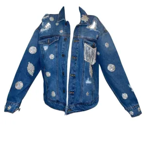 Embellished Oversized Denim Jacket
