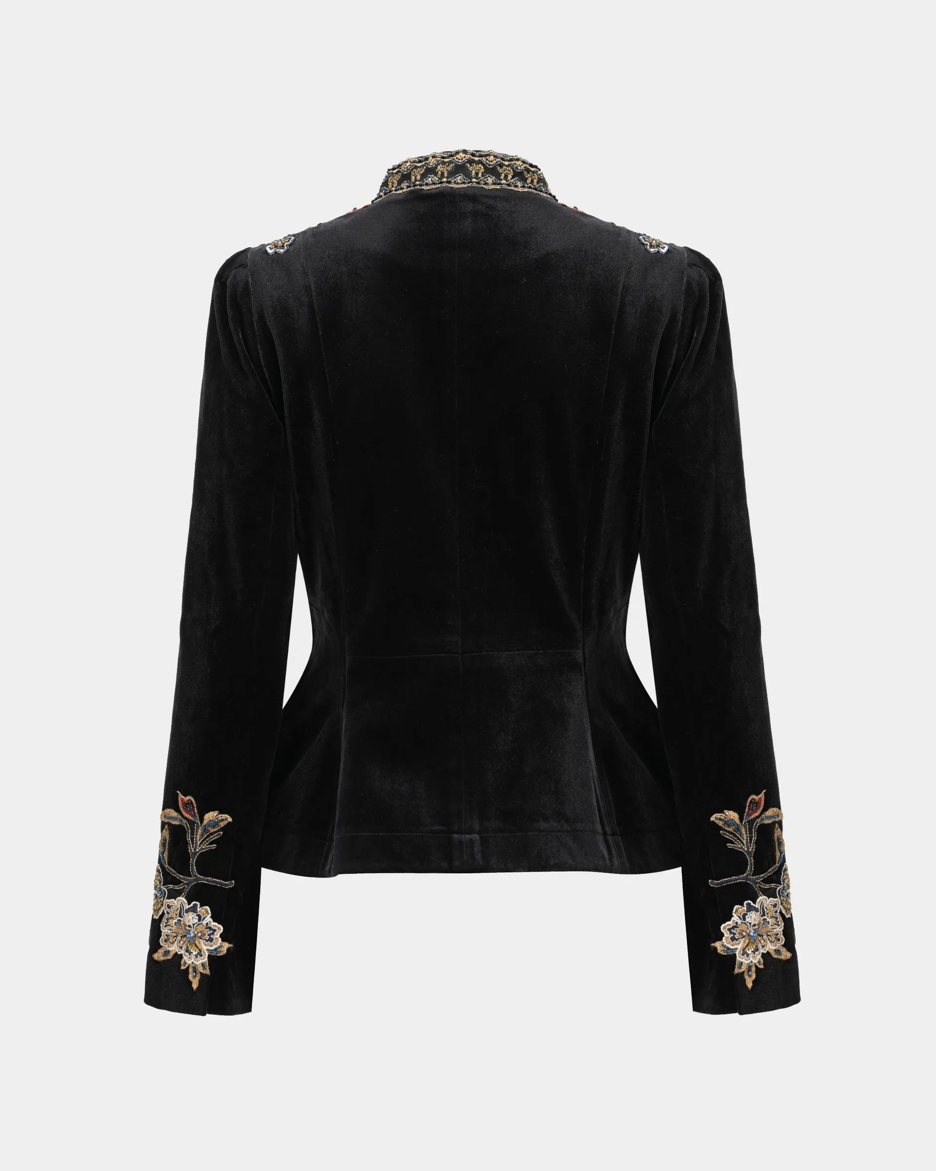 Embroidered High-Waist Blazer
