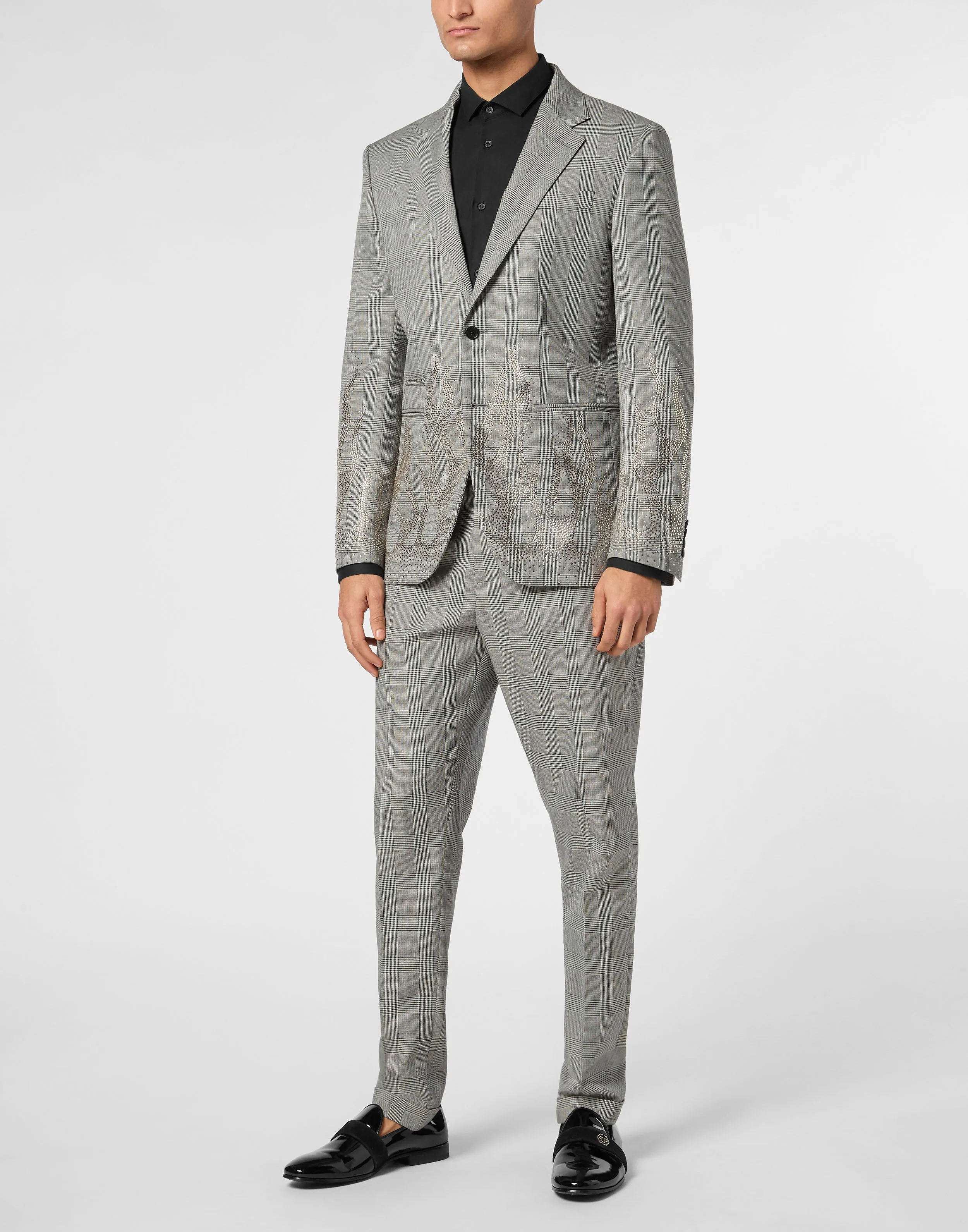 English Check Blazer LS Strass Flame