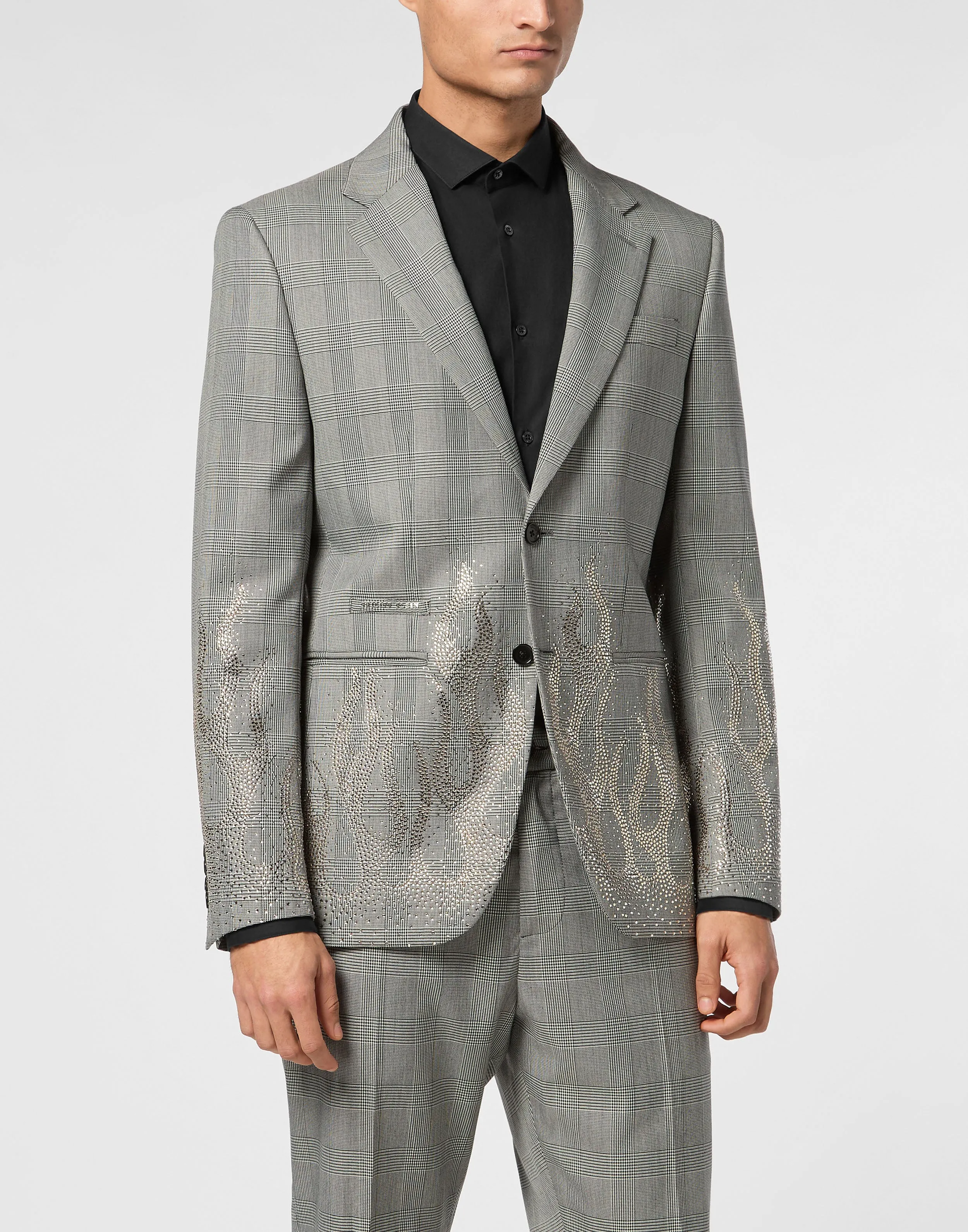 English Check Blazer LS Strass Flame