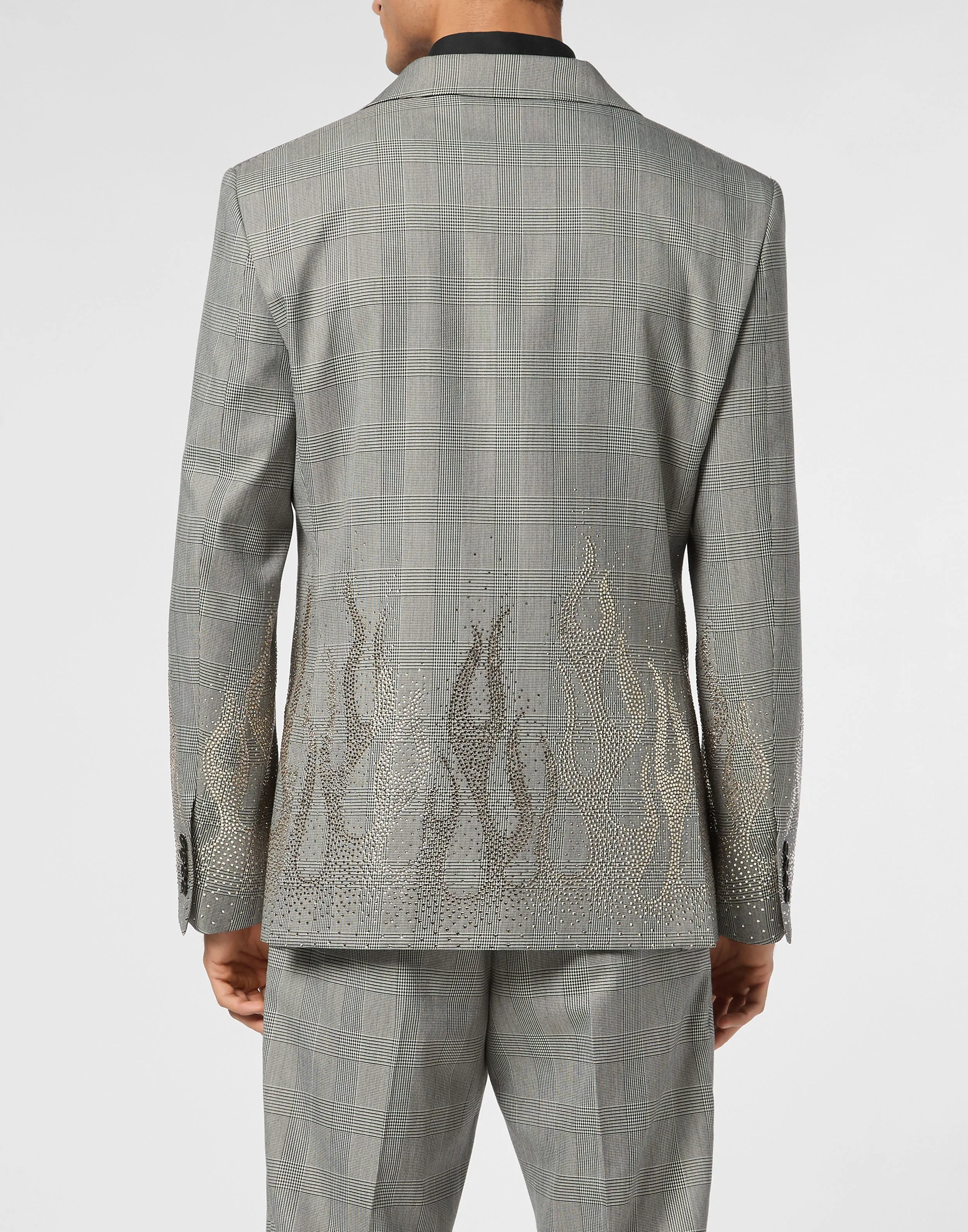 English Check Blazer LS Strass Flame