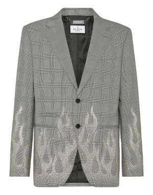 English Check Blazer LS Strass Flame
